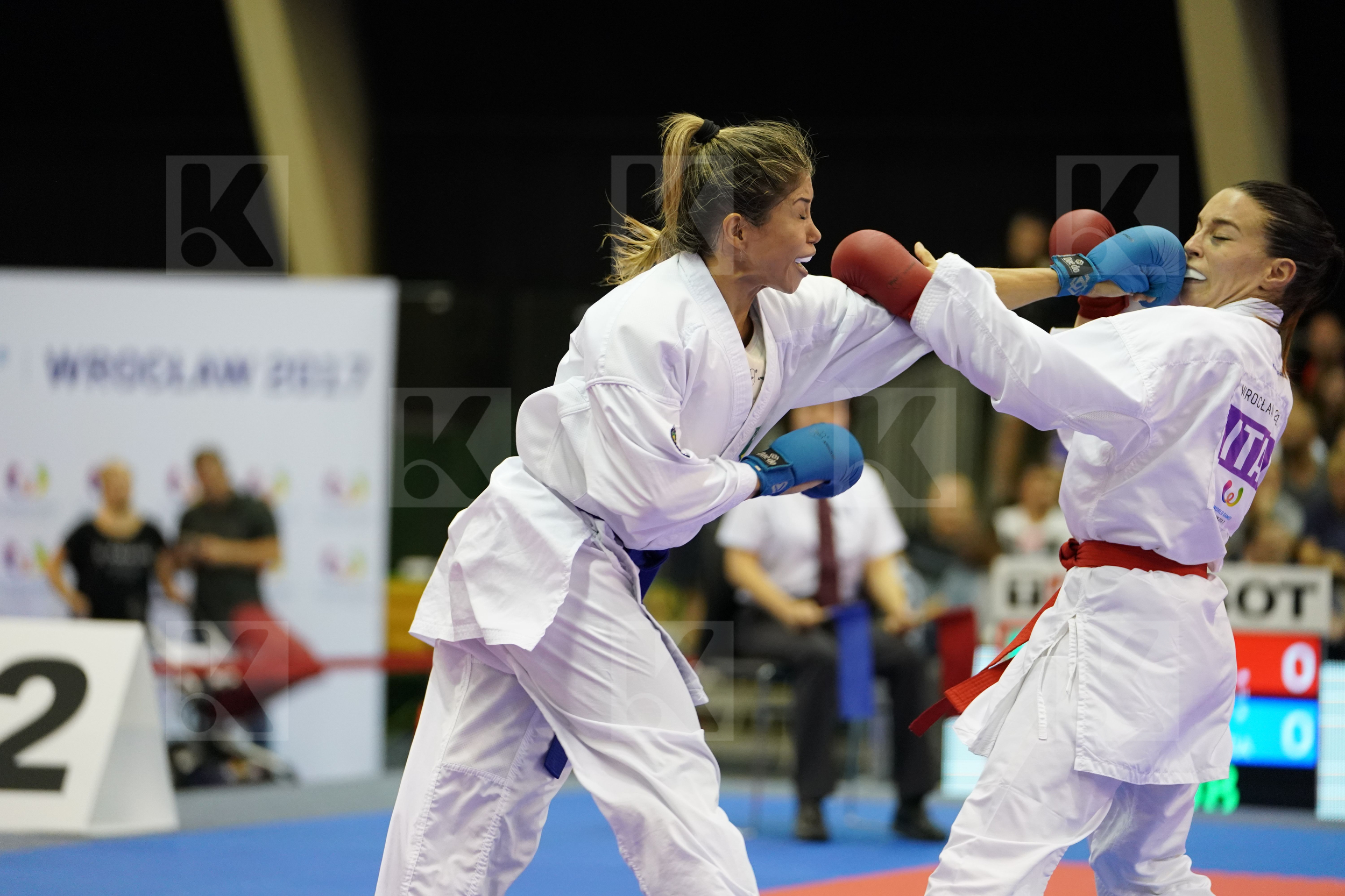 Brazil Cardin Sara Female Kumite -55kg Italy Kumizaki Valeria
